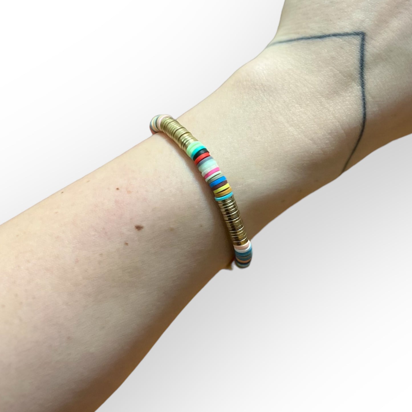 Gold and Disc Bracelet