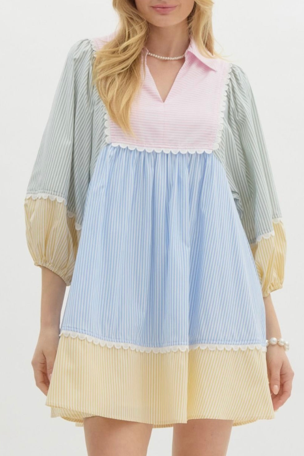 Paige Pastel Colorblock Mini Dress