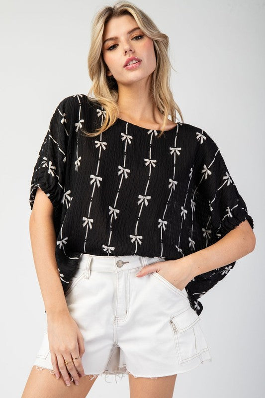 Bow Print Top