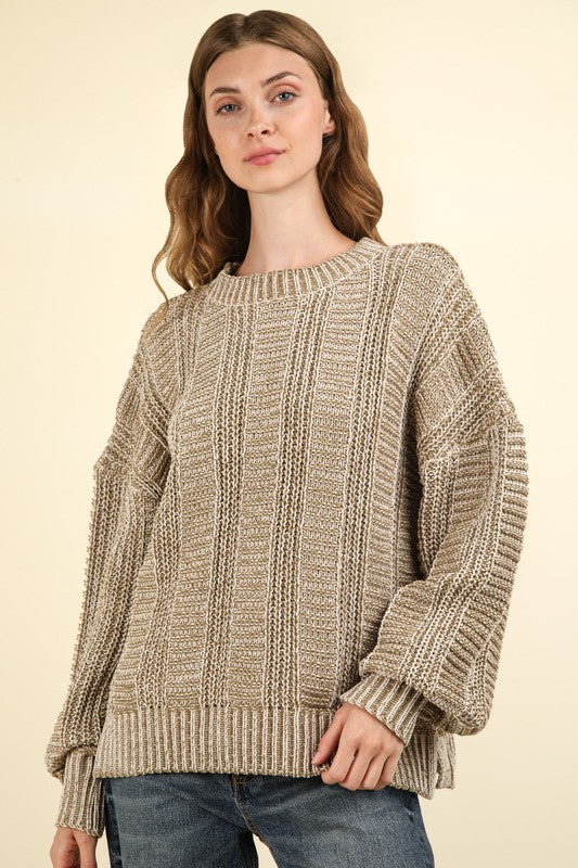 Two Tone Cozy Knit Sweaters