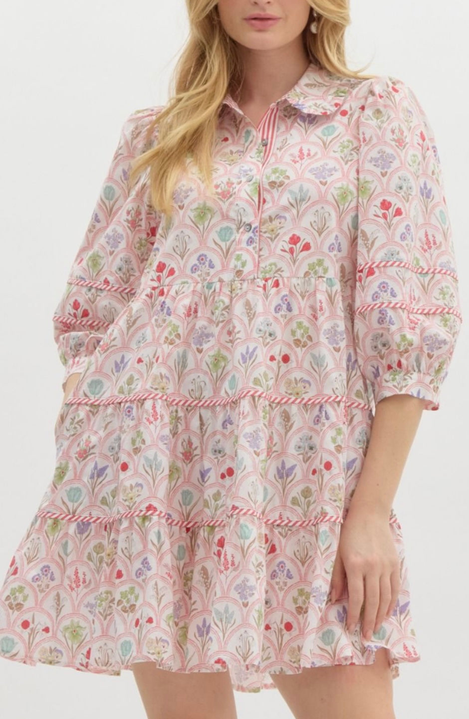 April Floral Print Dress