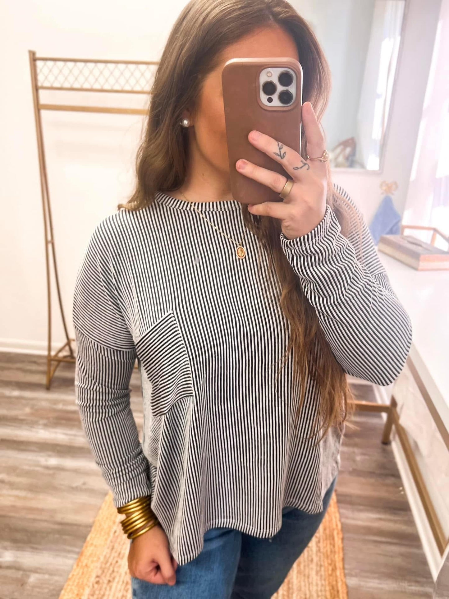 Zenana Ribbed Pocket Top