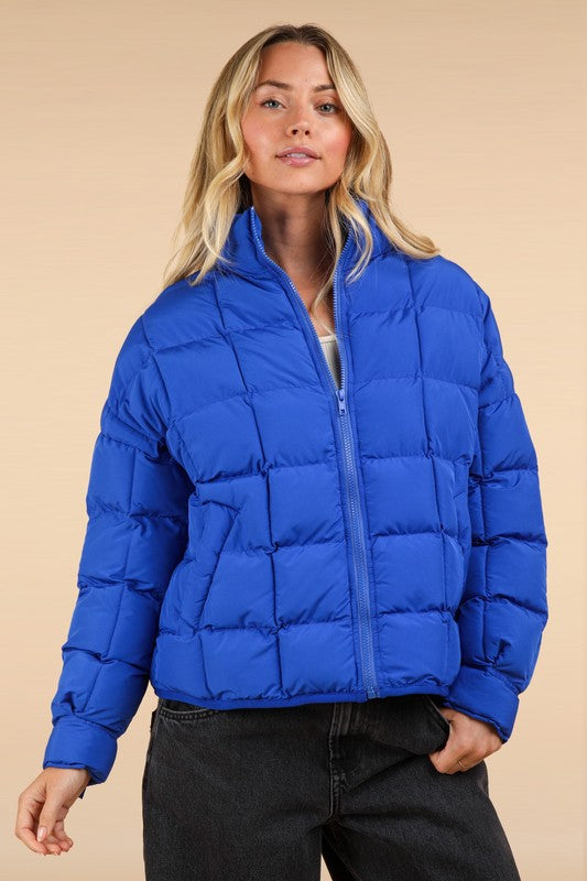 Solid Puffer Jackets