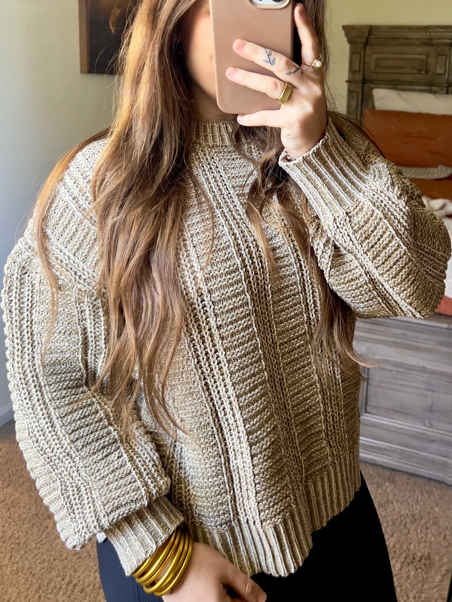 Two Tone Cozy Knit Sweaters