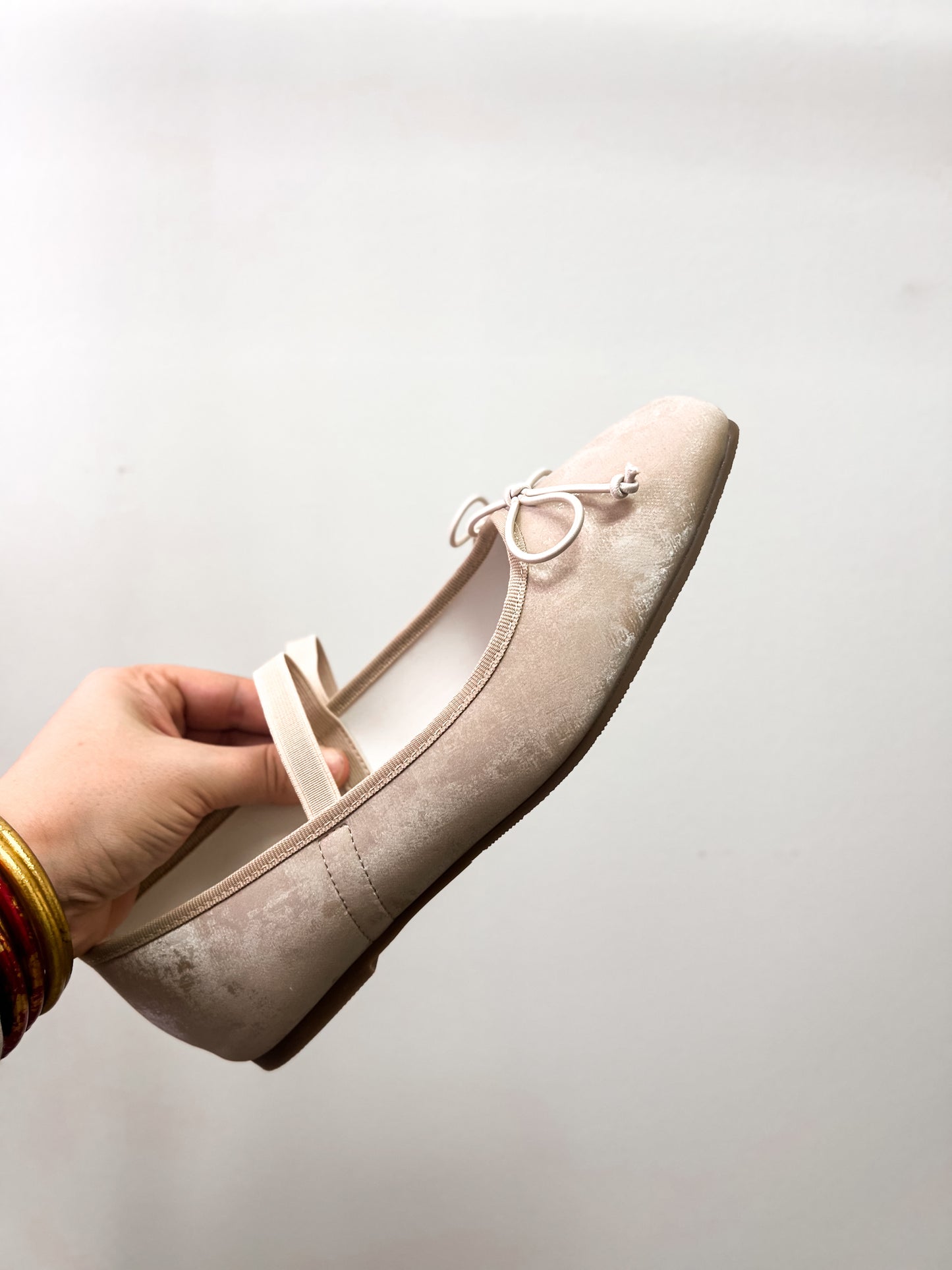 London Suede Ballet Pointe Flats