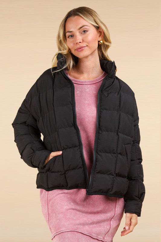 Solid Puffer Jackets