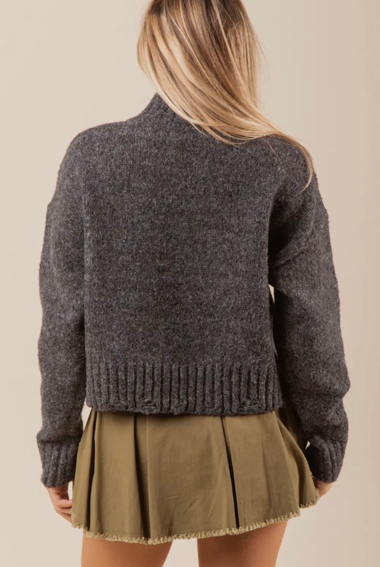 Mock Neck Cozy Sweater Top