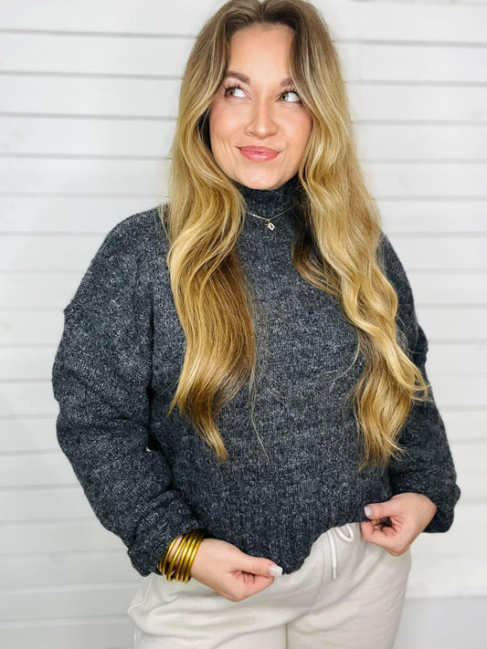 Mock Neck Cozy Sweater Top