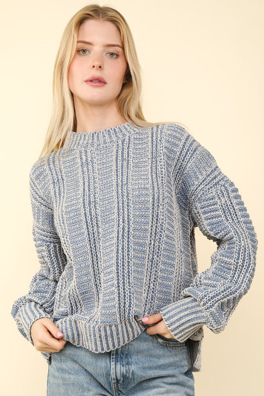 Two Tone Cozy Knit Sweaters