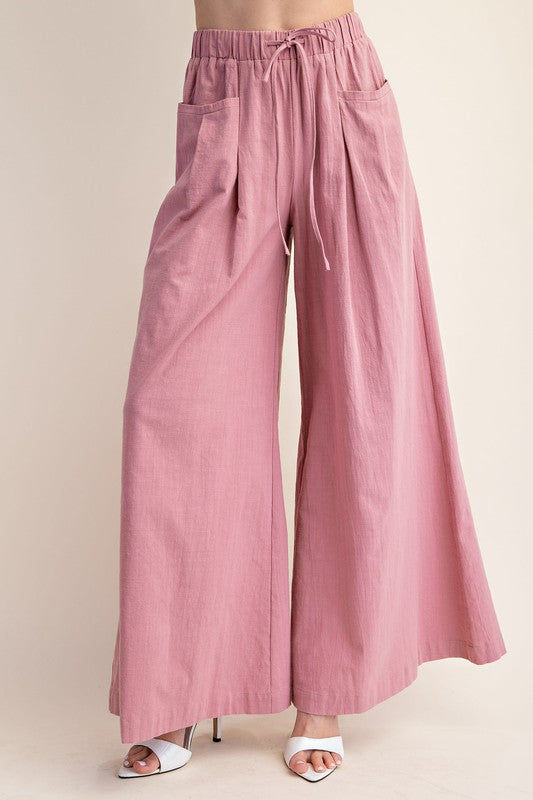 Wide Leg Linen Pants