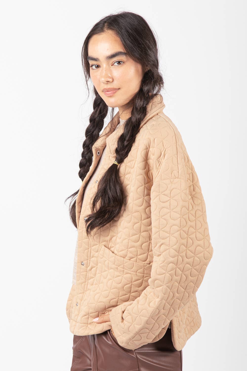 Oatmeal Quilted Jacket