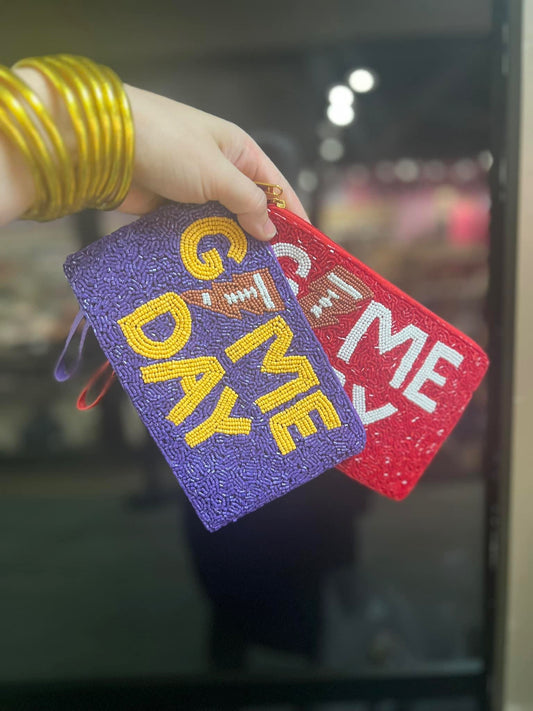 Game Day Beaded Coin Purse