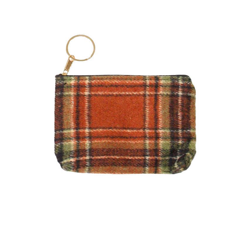 Trendy Plaid Check Coin Card Purse