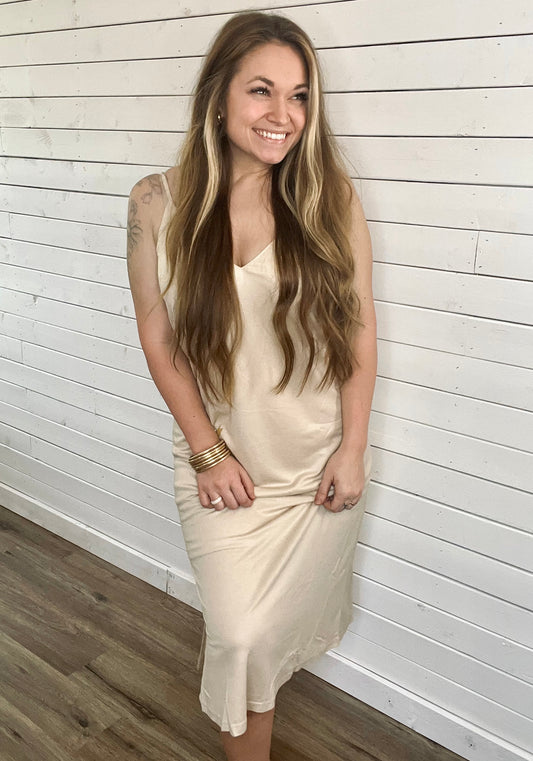 Taupe Midi Dress